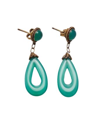 Green Drop Earrings