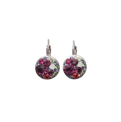 Pink Crystal Multicolor Earrings