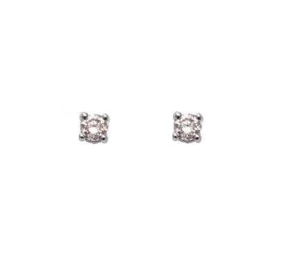 9ct White Gold Diamond Studs