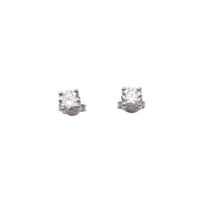 9ct White Gold Diamond Studs