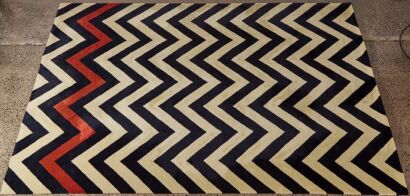 A Contemporary 'Herringbone Pattern' Pure Wool Floor Rug, Source Mondial