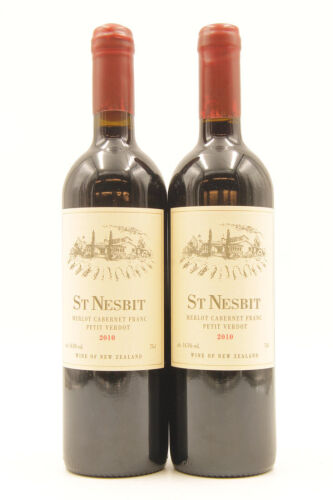 (2) 2010 St Nesbit Cabernet Merlot Petit Verdot, Auckland