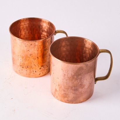 A Pair Of Copper Coffee Cups