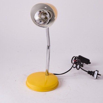 A Retro Style Lamp In Yellow