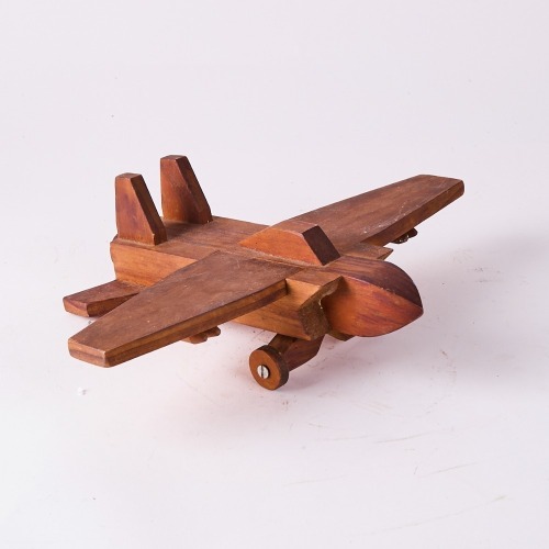 A Vintage Wooden Jet Fighter Toy