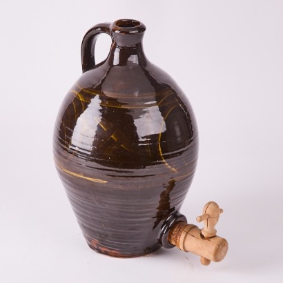 A Large Ivan Martin Cricklade Pottery Wine Carafe