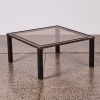 A Hollywood Regency Brass And Black Lacquer Coffee Table - 2