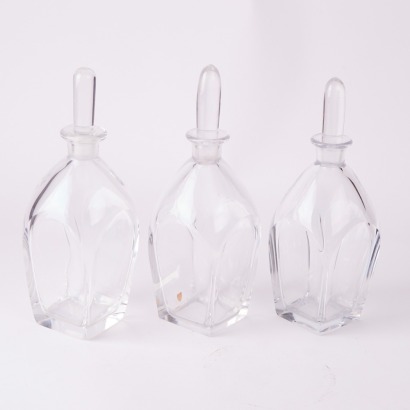 A Trio of Orrefors Crystal Decanters