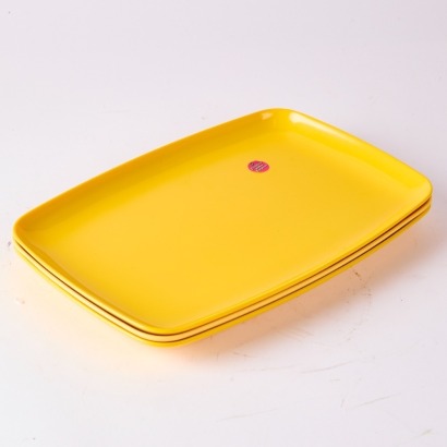 A Trio of Retro Yellow Plates