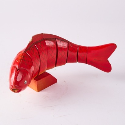 An Articulated Wooden Fish A/F
