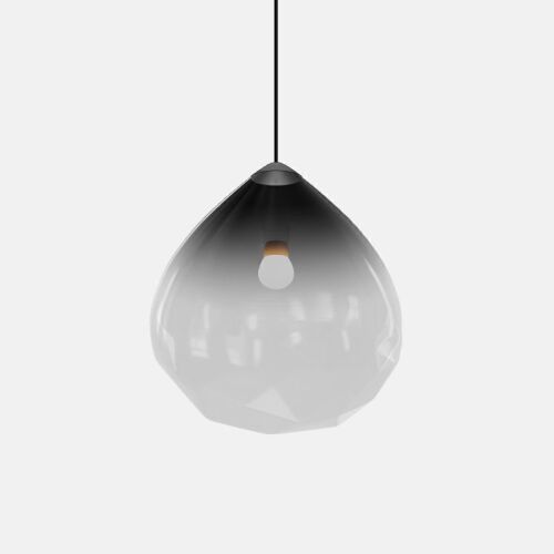 A Mouth Blown Resident Parison Pendant - Black