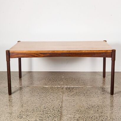 A Rudi Schwarz Rosewood and Mahogany Dining Table