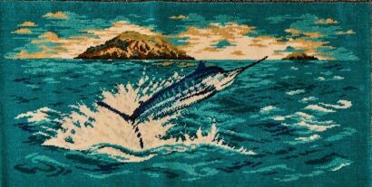 A Vintage New Zealand Marlin Rug