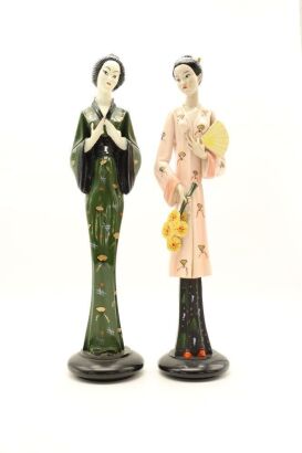 Two Japanese Female Figures