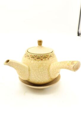 Japanese Satsuma-yaki Teapot, Small Vase and Small Dish