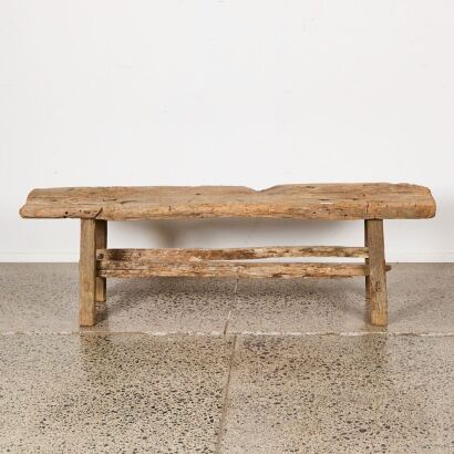 A Fantastic Weathered Rustic Bench