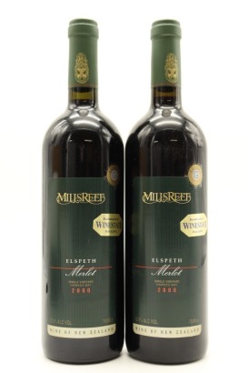 (2) 2000 Mills Reef Elspeth Merlot, Gimblett Gravels ♦