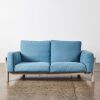 A Blue Upholstered Two Seater Sofa - 2