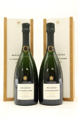 (2) 2008 Bollinger La Grande Annee Brut, Champagne [WS96] (GB)