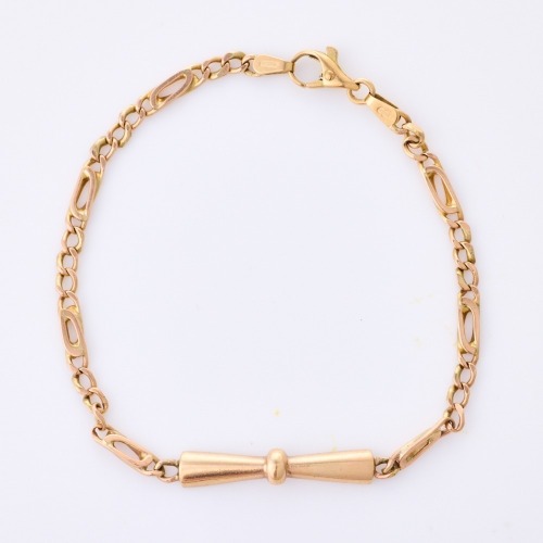 9ct Yellow Gold, Vintage Figaro Link Bracelet