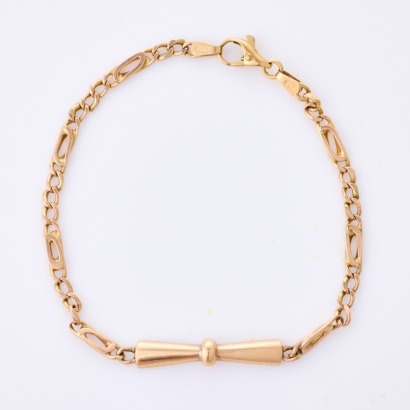 9ct Yellow Gold, Vintage Figaro Link Bracelet