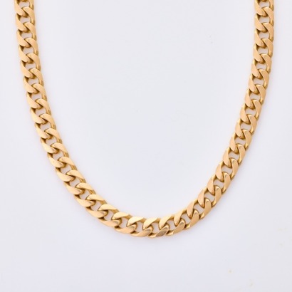 9ct Yellow Gold, 51cm Flat Curb Chain