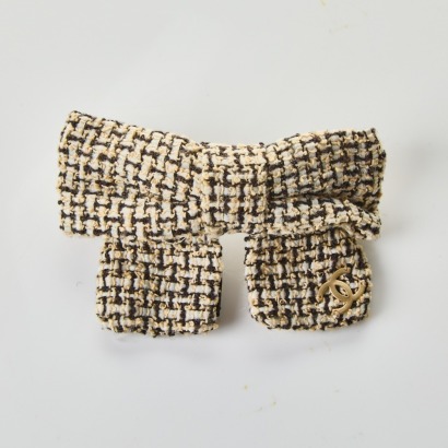 Chanel, Fabric CC Bow Hair Clip