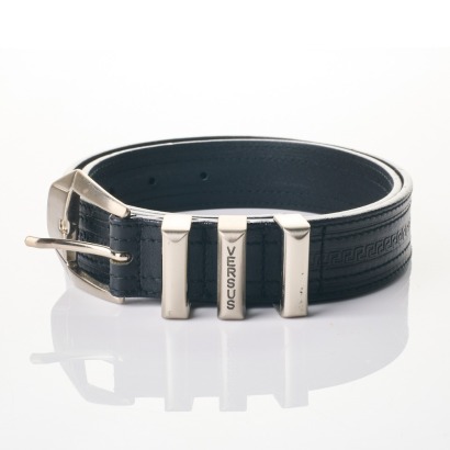 Versus by Gianni Versace, Black Leather Belt. 75 / 30