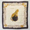 Muse de Cartier Leopard Print and Pearls Silk Scarf