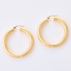 9ct Yellow Gold, 40mm Hollow Hoops