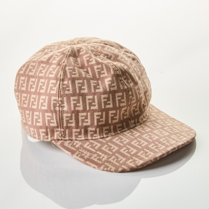 Fendi, Blush Pink Logo Cap, Size Medium