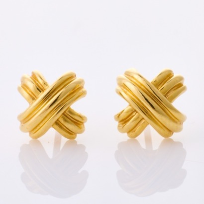 Tiffany & Co., 18ct Yellow Gold, Vintage Stud Earrings