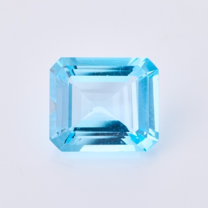 Loose, 13.30ct Rectangular Step Cut Topaz