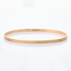 9ct Yellow Gold, 3.2mm Round Engraved Bangle