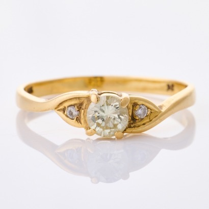 18ct Yellow Gold, .29ct Diamond Ring