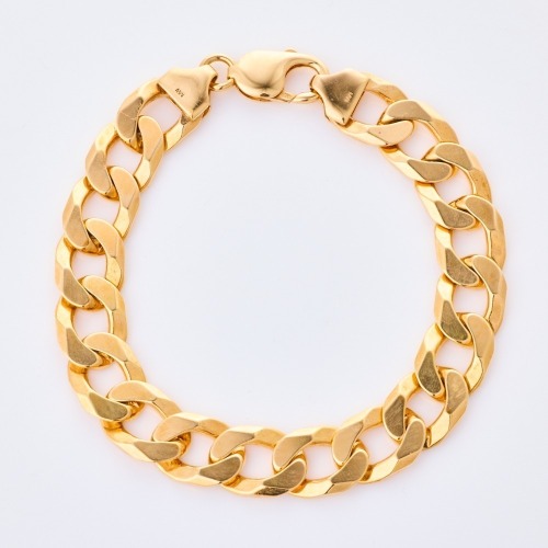 9ct Yellow Gold, 22cm Curb Link Bracelet