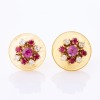 9ct Yellow Gold, Ruby and Diamond Stud Earrings, with Ruby and Diamond Jackets - 3