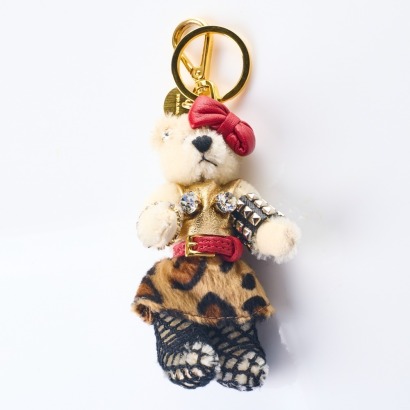 Prada, Teddy Bear Key Chain Charm with Box