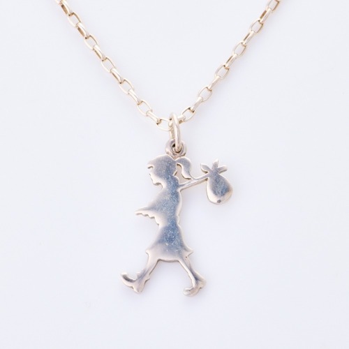 Karen Walker, Runaway Girl Sterling Silver Necklace with Box