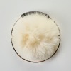 Jimmy Choo, White Rabbit Fur and Snakeskin Round Bag