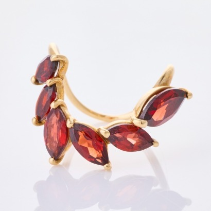 10ct Yellow Gold, Sarah & Sebastian, 4.2ct Garnet Winedark Ring