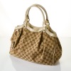 Gucci, GG Supreme Beige White Medium Sukey Tote Bag