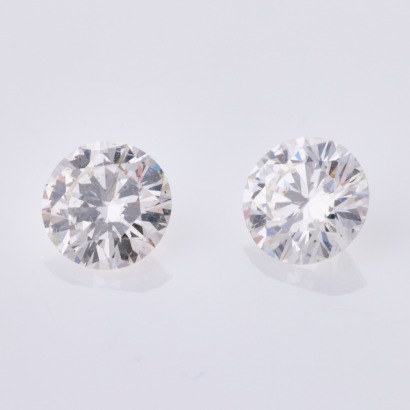 One Pair of Loose Round Brilliant Cut .88ct Diamonds