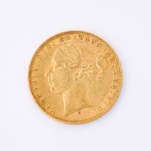 A full, 1874. 22mm Sovereign Coin