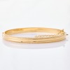 9ct Yellow Gold, Hinged, Rope Edged Hollow Bangle