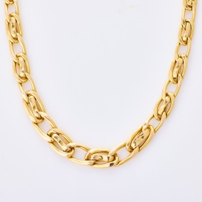 10ct Yellow Gold, 42cm, Hollow Oval Curb Link Chain