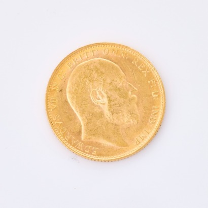 A full, 1904 Sovereign Coin, of 22mm in Diameter