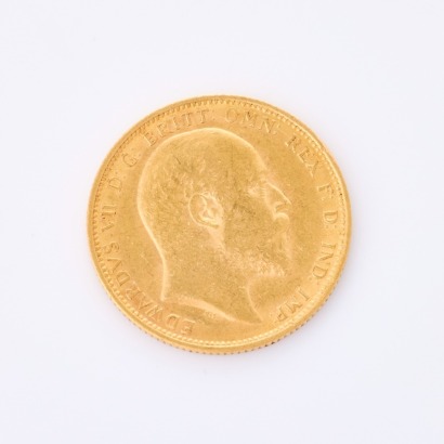 A full, 1905 Sovereign Coin, of 22mm in Diameter