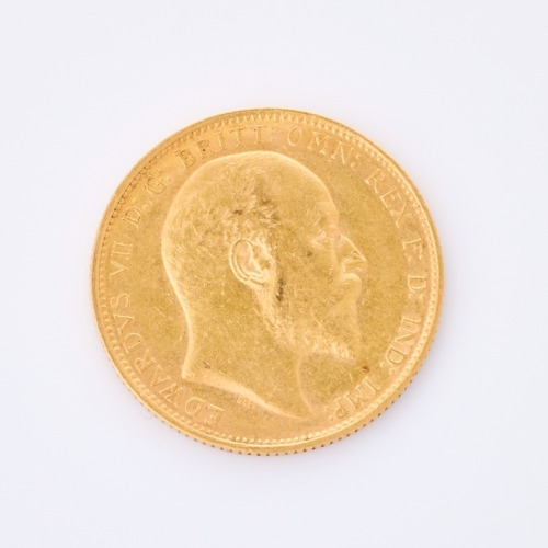 A full, 1907 Sovereign Coin, of 22mm in Diameter