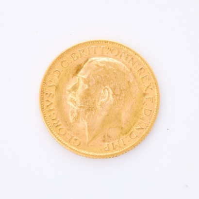 A full, 1912 Sovereign Coin, of 22mm in Diameter